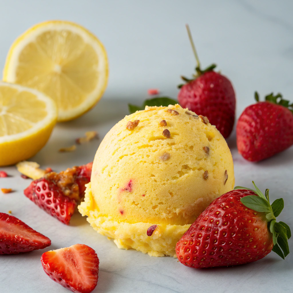 Detailaufnahme einer perfekt gestrichenen Sorbet-Oberfläche